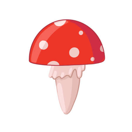 drawing icons of cute mushroom on white background in vectorのイラスト素材