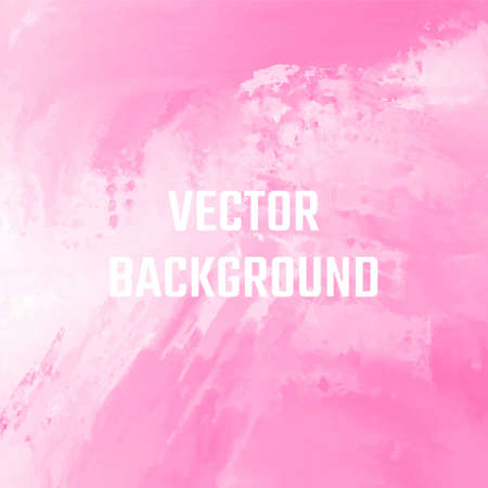 Vector background. Background with abstract painted elements, and text in, pink colorsのイラスト素材