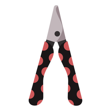 Scissors for claws of animals, cats, dogs, animal care. Flat vector illustration isolated on white background.のイラスト素材