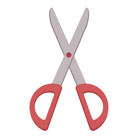 Scissors for fur of animals, cats, dogs, animal care. Flat vector illustration isolated on white background.のイラスト素材
