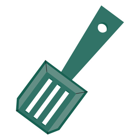 Shovel for cleaning after animals, cats, animal care. Flat vector illustration isolated on white background.のイラスト素材