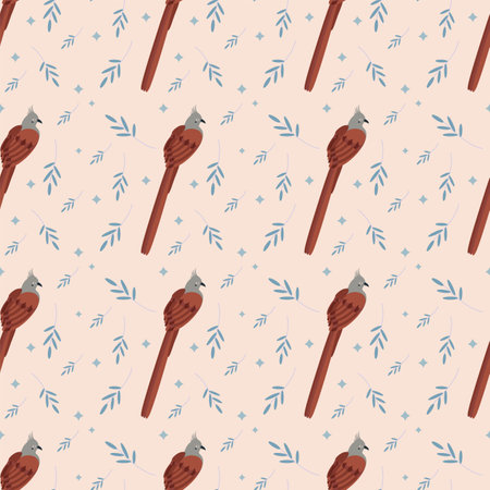 Pattern with mouse bird. Flat vector illustration.のイラスト素材