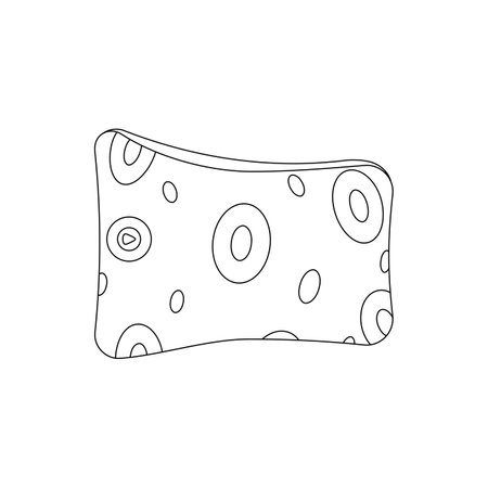 Inflatable cuffs. Beach set for summer trips. Vacation accessories for sea vacations. Flat vector illustration isolated on white background. line art.のイラスト素材