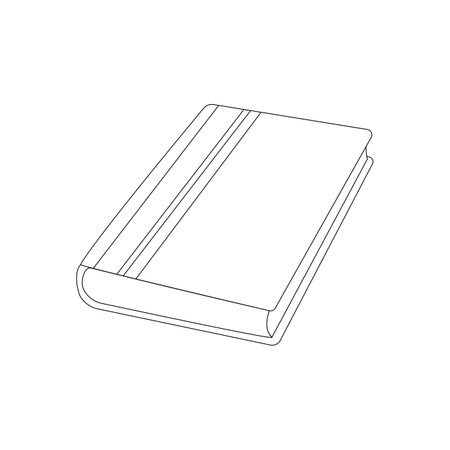 book. hello autumn. Autumn season element, icon. Flat vector illustration isolated on white background. line art.のイラスト素材