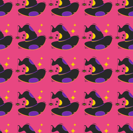 Halloween vector pattern. Endless texture can be used for wallpaper, fill pattern, background. cartoon vector illustration.のイラスト素材