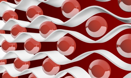 abstract red spheres 