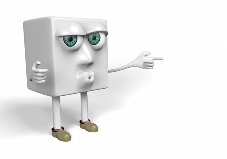 white cube mascotの写真素材