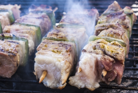 pork kebabの写真素材