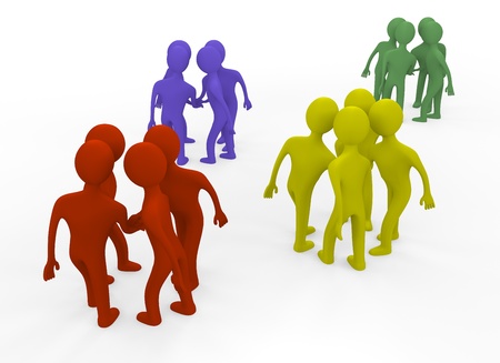 3d  people teams  in a circleの写真素材