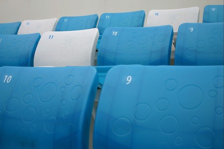Detailed view on tribune seatsの写真素材