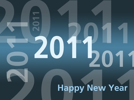 Happy New Year card with numbers - 2011の写真素材