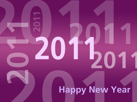 Happy New Year card with numbers - 2011の写真素材