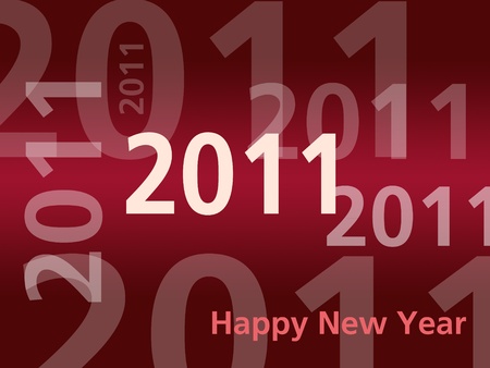 Happy New Year card with numbers - 2011の写真素材