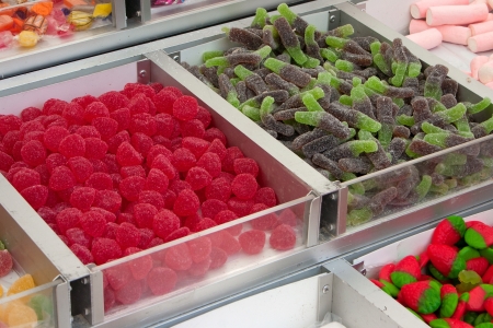 Candy shop at the marketの写真素材