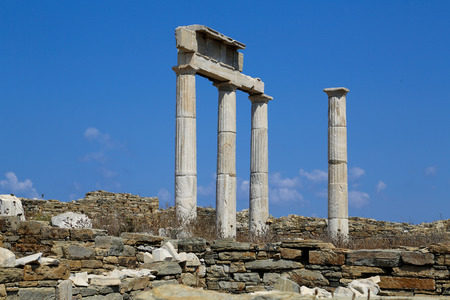 The island of Delos: an important archaeological site in Greeceのeditorial素材