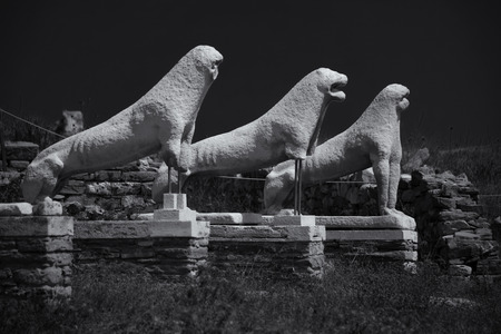 The island of Delos: an important archaeological site in Greeceの写真素材