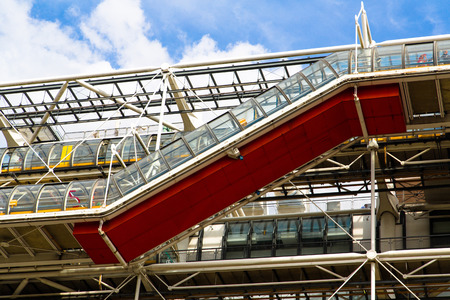 The Centre Pompidou in Paris designed in the style of high-tech architectureのeditorial素材
