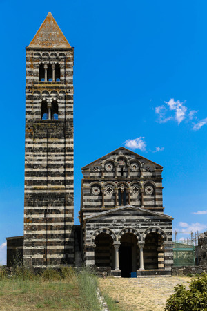 The Santa Trinita di Saccargia church in Sardiniaの写真素材