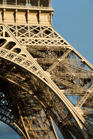 Eiffel Tower in Paris France seen from the Seine Riverの写真素材