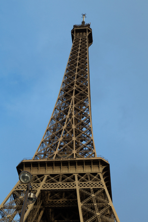 Eiffel Tower in Paris France seen from the Seine Riverの写真素材