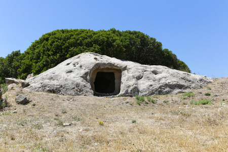 Tomb Sa Domu e S'Orcu in Sardiniaの写真素材