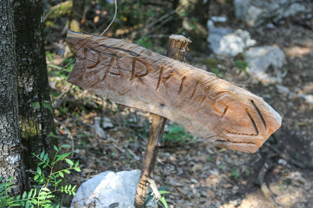 Archaeological site of Tiscali nuragic village in Dorgali, Sardinia, Italyの写真素材