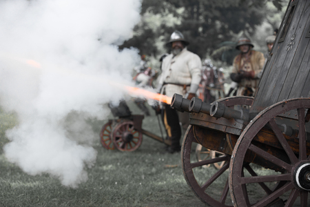 ANTWERP, BELGIUM - JUN 4, 2016: Experience the Middle Ages as it was in 1477 during a medieval re-enactment event. on Jun 4, 2016.のeditorial素材
