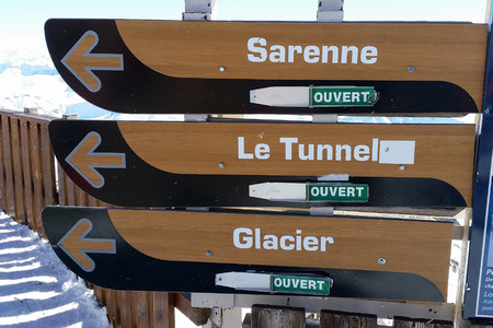 The Alpe d Huez ski domain in the French Alpsの写真素材