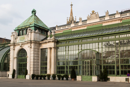 Palm house in Burggarten in Vienna, Austriaのeditorial素材
