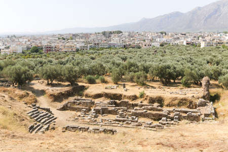 Ruins of the ancient Greek city of Sparta, Peloponnese, Greeceの写真素材