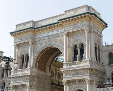 The Milan Cathedral or Duomo di Milano is the gothic cathedral church of Milanの写真素材