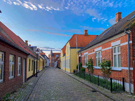 Ribe is the oldest additional town in Denmark and in Scandinaviaの写真素材
