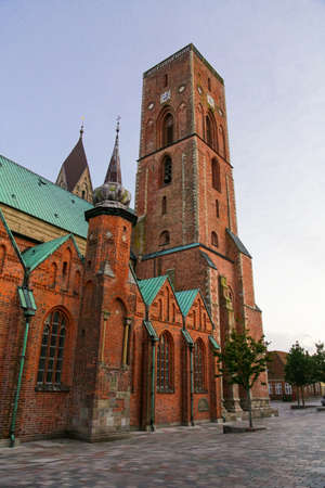 Ribe is the oldest town in Denmark and in Scandinaviaの写真素材