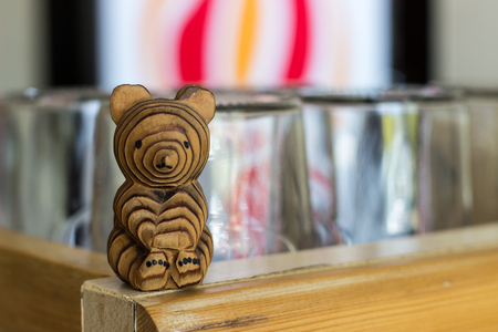 Teddy bear carving.の写真素材