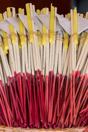 Incense for Buddhist worship.の写真素材