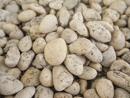 White pebbles stone texture and background.の写真素材