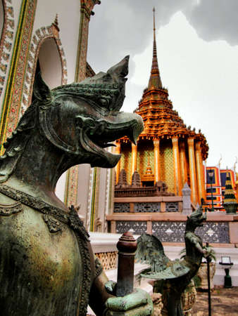 Metal statue in Grand Palace, Bangkok, Thailandの写真素材