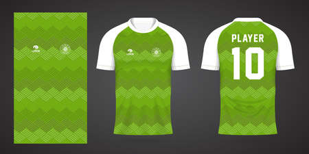 green football jersey sport design templateのイラスト素材