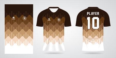 brown football jersey sport design templateのイラスト素材