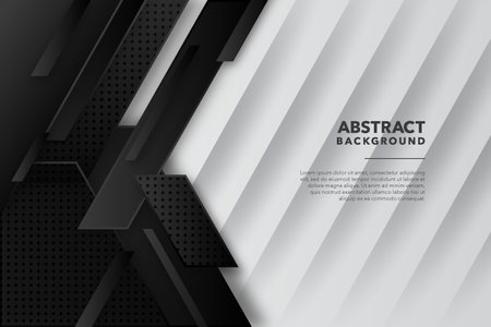 Abstract geometric background with black and grey elements. Vector graphic illustration.のイラスト素材