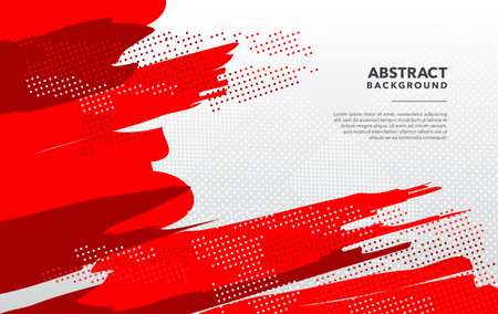 Abstract background with red paint splashes. Grunge vector illustration.のイラスト素材