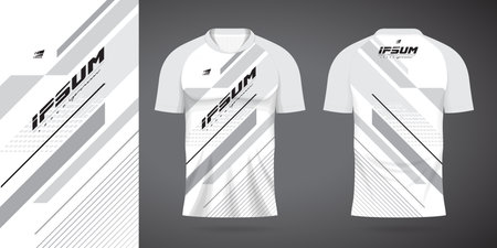 white jersey sport design templateのイラスト素材