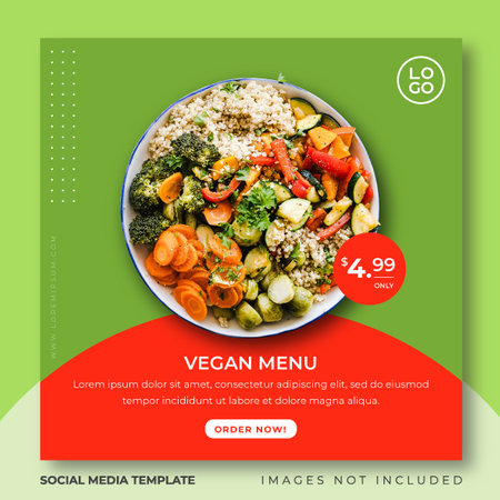 food culinary menu banner for social media post templateのイラスト素材