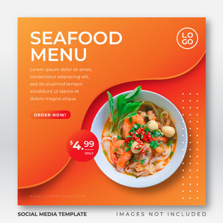 food culinary menu banner for social media post templateのイラスト素材