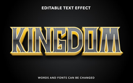 Editable text effect - KINGDOM! 3d style text effectのイラスト素材