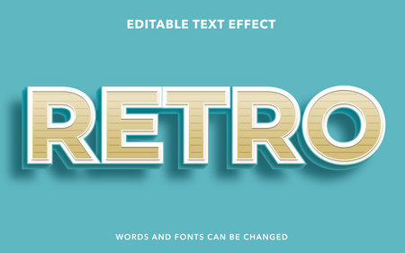 Editable text effect - Retro 3d style text effect.のイラスト素材