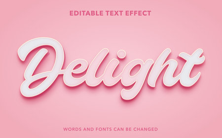 Delicious text, 3d effect style editable text effect.のイラスト素材