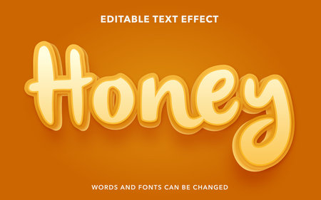 Honey text effect, editable text effect can be used to make Titleのイラスト素材