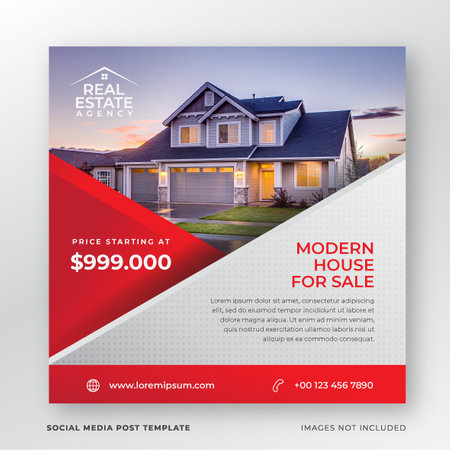 real estate home post template. Real Estate Brochure Flyer Design Template. Vector illustration.のイラスト素材