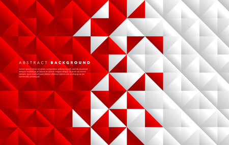 Abstract background with triangles. Vector illustration. Can be used for wallpaper, web page background, web banners. red and white modern abstract background design templateのイラスト素材